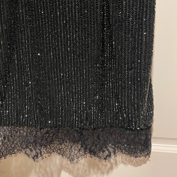 NWOT Black Sequin Embellished  Lace Dress - Picture 6 of 10